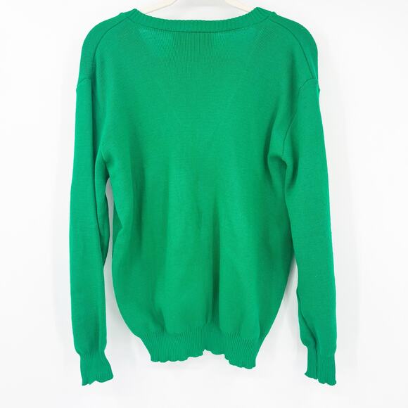 Traditional Craft Mens Vintage Preppy Clover Ireland Sweater Size M Kelly Green - Picture 7 of 7